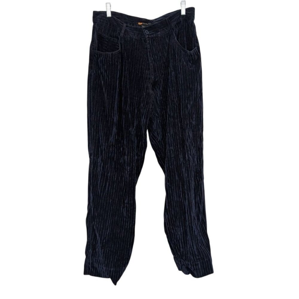 Godbody Velour Ribbed Pants Mens Size 34 Measures 32x28 Blue Hip Hop Y2K